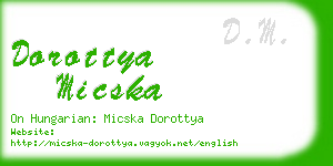 dorottya micska business card